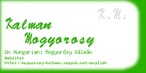 kalman mogyorosy business card