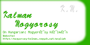 kalman mogyorosy business card